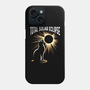 Solar Eclipse 2024 Shirt Total Eclipse April 8th 2024 Cat Phone Case