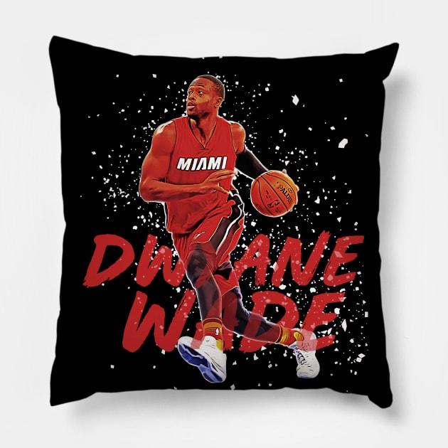 Dwayne Wade Pillow by edbertguinto