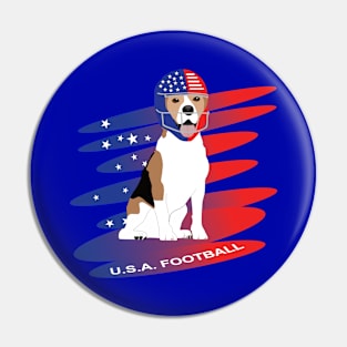 Dog with american football helmet Pin