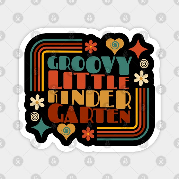 Groovy Little KINDERGARTEN Magnet by Myartstor 