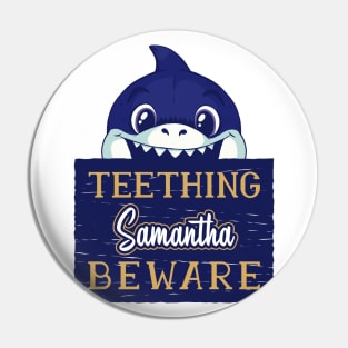 Samantha - Funny Kids Shark - Personalized Gift Idea - Bambini Pin