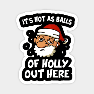 Christmas in July Santa Hot As Balls Summer Santa Gift Magnet