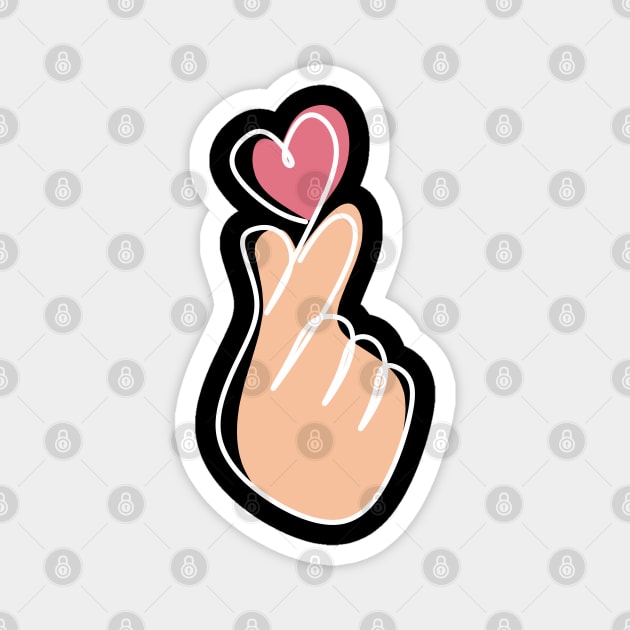 Finger Heart Magnet by mirailecs