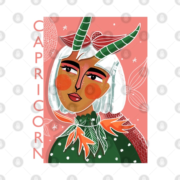 CAPRICORN GIRL by NICHOLACOWDERYILLUSTRATIONS 