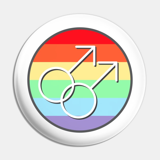 Gay Pride Rainbow Symbols Pin by s.hiro