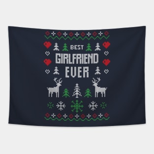 Best Girlfriend Ever Ugly Sweater Tapestry