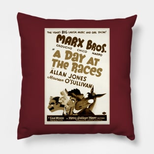 A Day At The Races (Sepia) Pillow