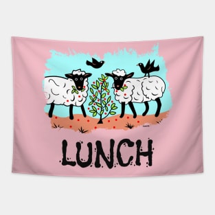 Sheepish Lunch Ladies Tapestry