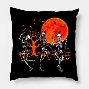 Dancing Skeletons Dance Challenge Halloween Scary Skeleton Pillow