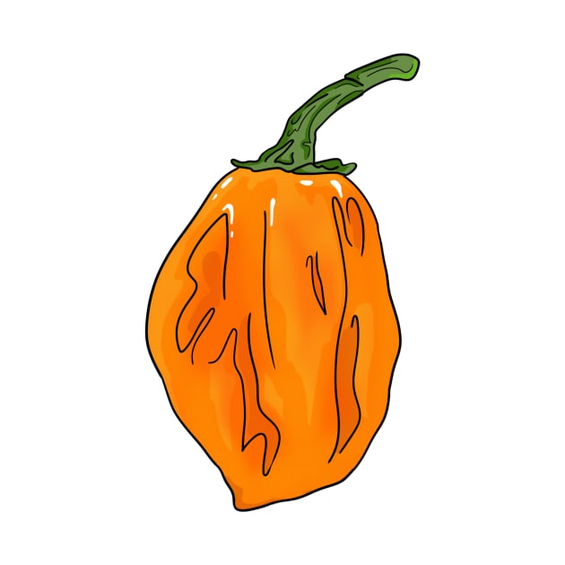 Habanero Orange Chili Pepper by MojoCoffeeTime