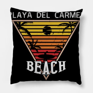 Beach day in Playa del Carmen Pillow