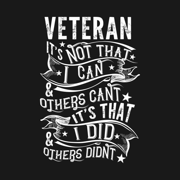 Veteran It's not that I can and others can't It's that and I did others didn't by jplancer