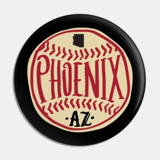 Phoenix Arizona Hand Drawn Typography Baseball T-Shirt Pin