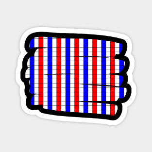 US flag colored lines Magnet