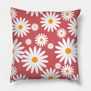 Seamless Sunflower Pattern Pillow