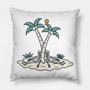 Relaxed Skull Holiday Pillow