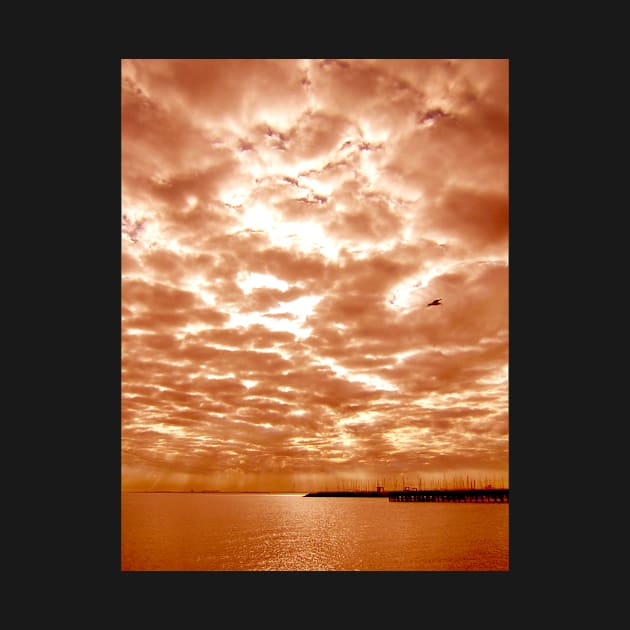 Clouds at Dusk, Brighton Beach by rozmcq