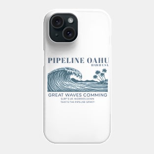 Pipeline Hawaii surf 8204 Phone Case