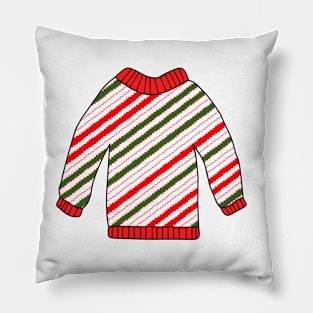 Christmas Stripes Sweater Pillow