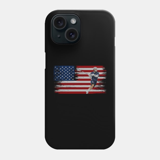 lacrosse american flag, Phone Case by JayD World