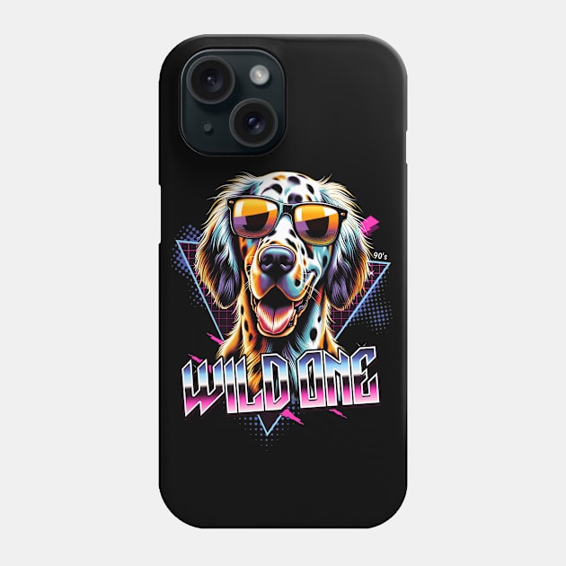 Wild One English Setter Dog Phone Case by Miami Neon Designs