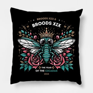 Cicada Sunglass Brood XIX Brood XIII Year Of The Cicada 2024 Pillow