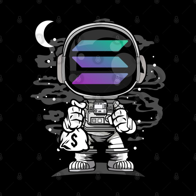 Astronaut Solana Coin To The Moon Crypto Token Cryptocurrency Wallet Birthday Gift For Men Women Kids by Thingking About