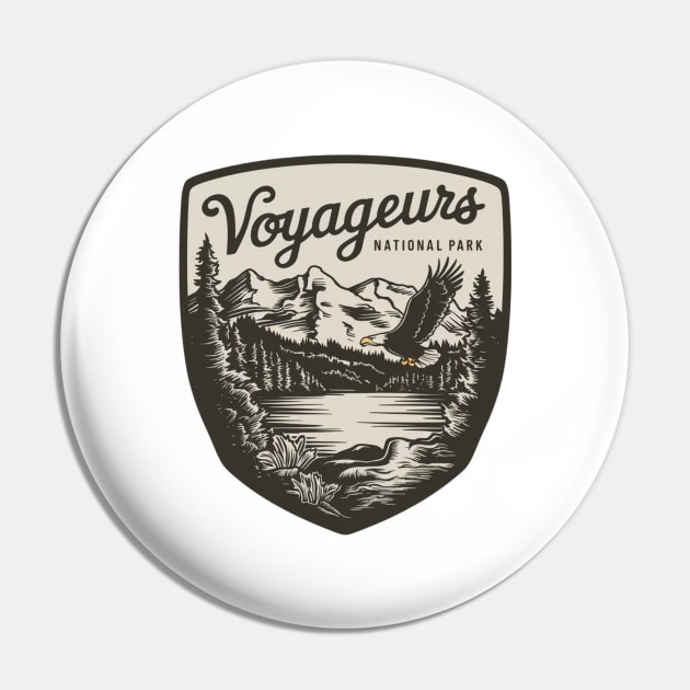 Voyageurs National Park Wildlife Emblem Pin by Perspektiva