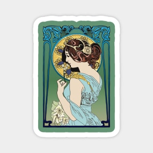 Pre-Raphaelite Girl 4 (Blue) Magnet