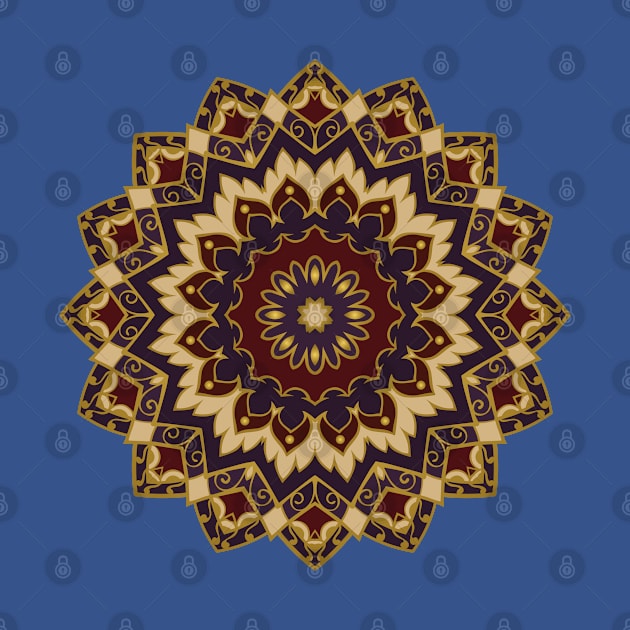 Oriental elegant ornament mandala by Mako Design 