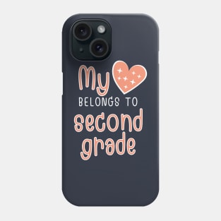 My Heart Belongs to Second Grade Phone Case