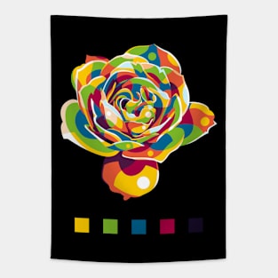 The Colorful Rose Flower Tapestry