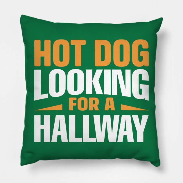 Hot Dog Looking For A Hallway Pillow by TheDesignDepot