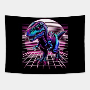 Synthwave T-Rex Tapestry