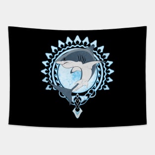 White Shark Blue Ice Tapestry