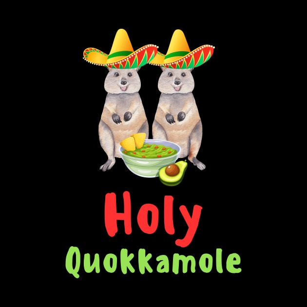 Funny Quokka lover guacamole pun Sombrero Cinco de Mayo by Artstastic