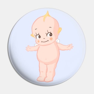 Cute kewpie baby angel standing Pin