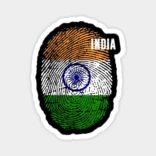 India Flag Fingerprint My Story DNA Indian Magnet