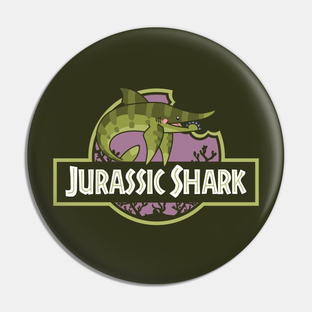 Jurassic Shark - Sarcoprion shark Pin by bytesizetreasure