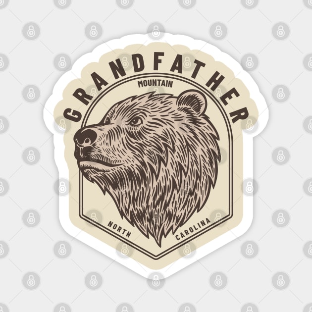 Grandfather Mountain North Carolina Bear Magnet by Contentarama