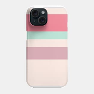 A prodigious alliance of Faded Pink, Light Blue Grey, Misty Rose and Carnation stripes. Phone Case