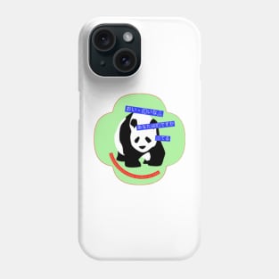 Panda Outta Fun (Green) By Abby Anime(c) Phone Case