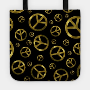 Peace Sign Gold - Peace Sign Art Tote