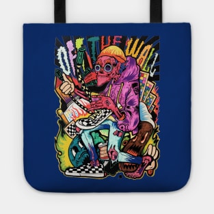 Dope skulls cartoon figure illustration wearing vans Tote