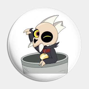 King in the trash Pin