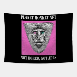 On Planet Monkey nft Collection Not Bored Apes Tapestry