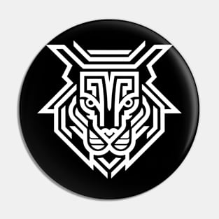 The Tiger Head (White) Pin