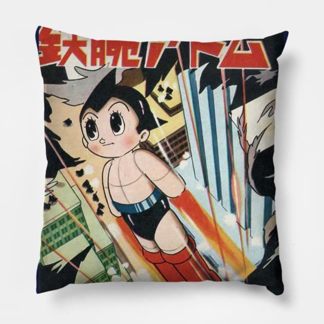 Vintage, Authentic Astro Boy No. 2 Pillow by offsetvinylfilm