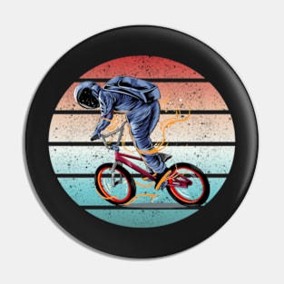 astronaut riding bmx - vector illustration art work Pin