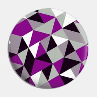 Asexual Pride Tilted Geometric Shapes Collage Pin